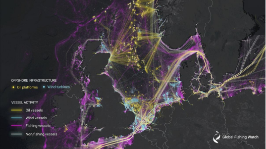 利用AI和卫星图像绘制大型船舶交通和海上基础设施全球地图
