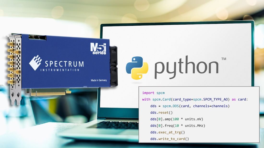 Spectrum仪器为旗下200余款产品提供灵活Python编程功能，用于数字化仪和发生器的高级面向对象Python软件包