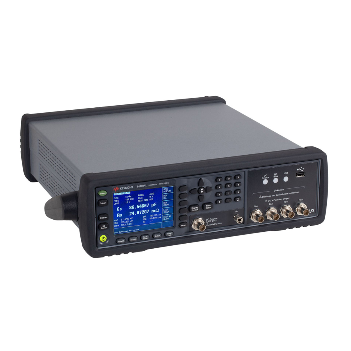 E4980AL 精密 LCR 表，20 Hz 至 300 kHz/500 kHz/1 MHz