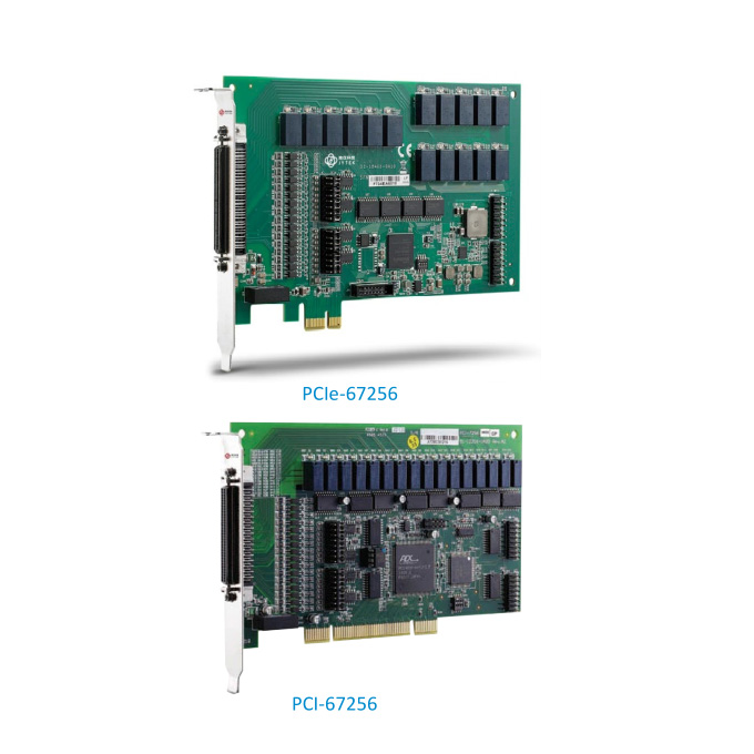 PCIe/PCI-67256 16通道锁存继电器输出和16通道隔离数字输入卡