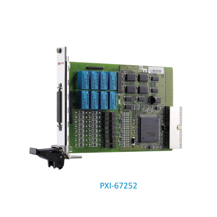 PXI-67252 8 通道继电器输出和16通道隔离数字输入卡